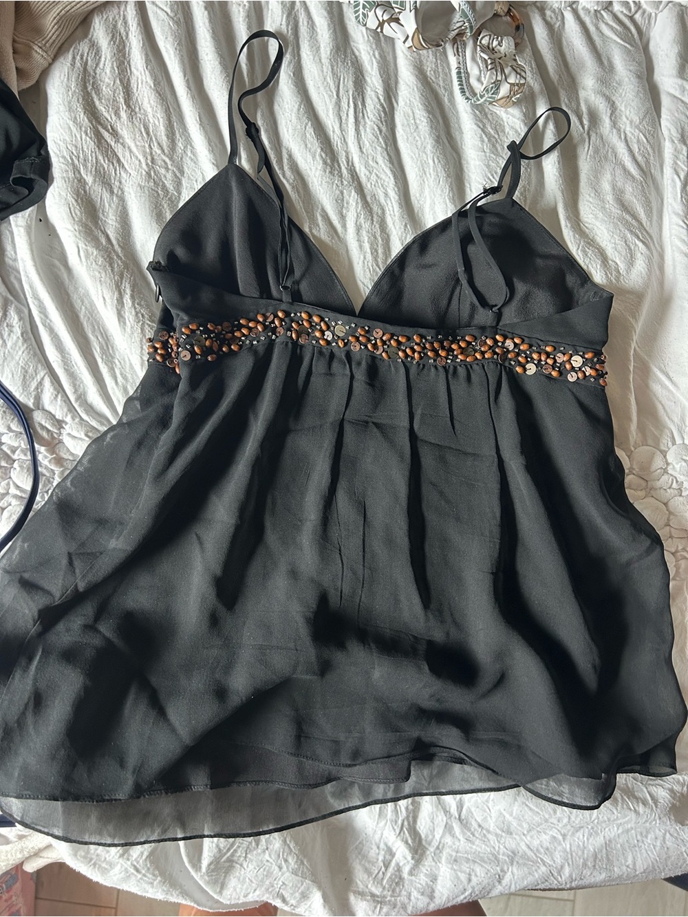 BCBG Silk Beaded top xs - Picture 4 of 6